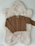 EMC – Gebreid Vestje met Ruffle Details (Cognac/Bruin)