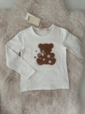 EMC – Ecru Longsleeve met Teddy Beer & Bloemetjes