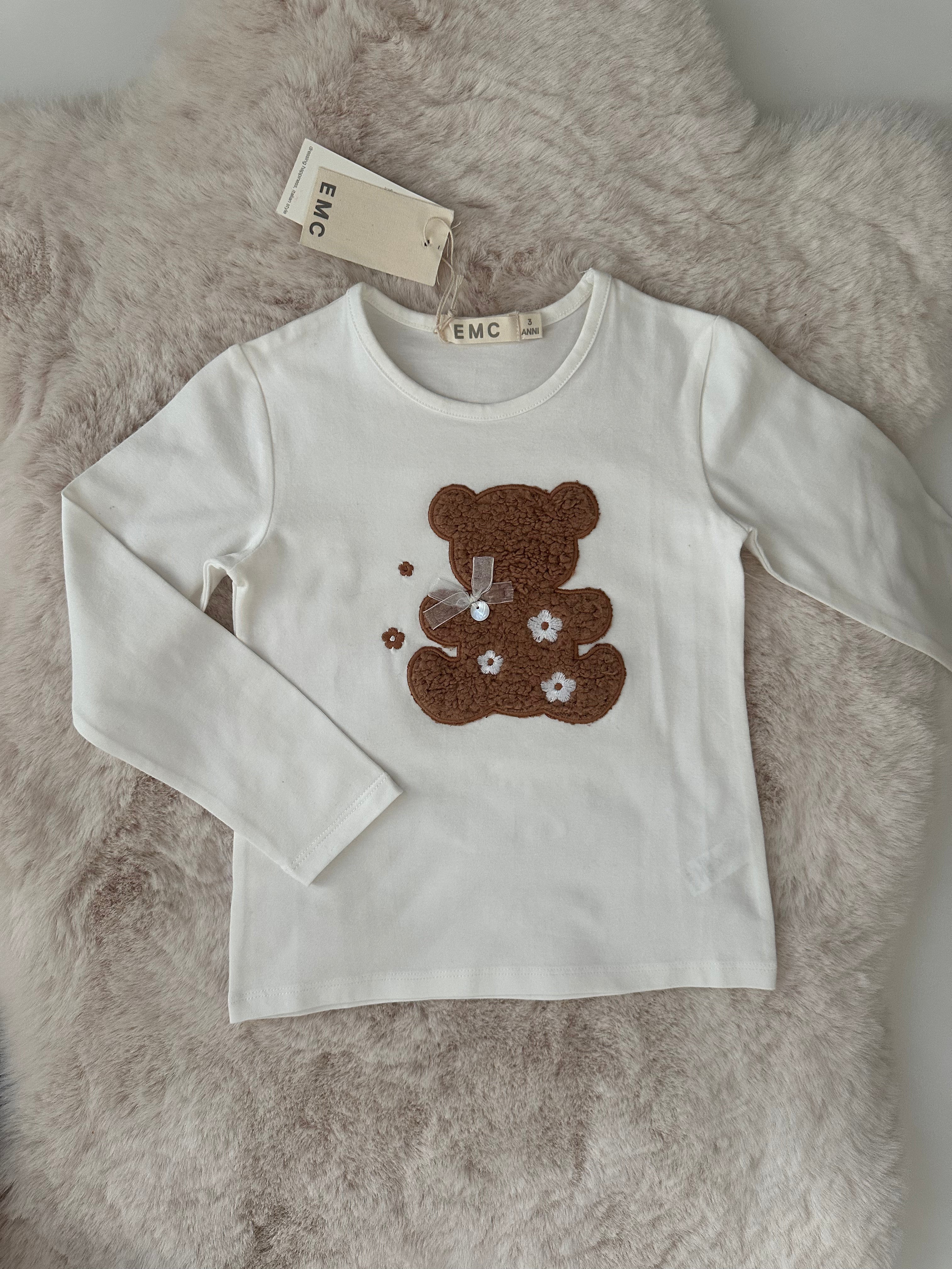 EMC – Ecru Longsleeve met Teddy Beer & Bloemetjes