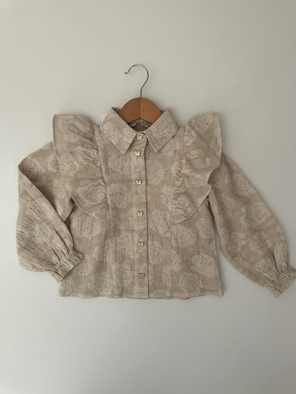 Le chic - Blouse gebloemd beige