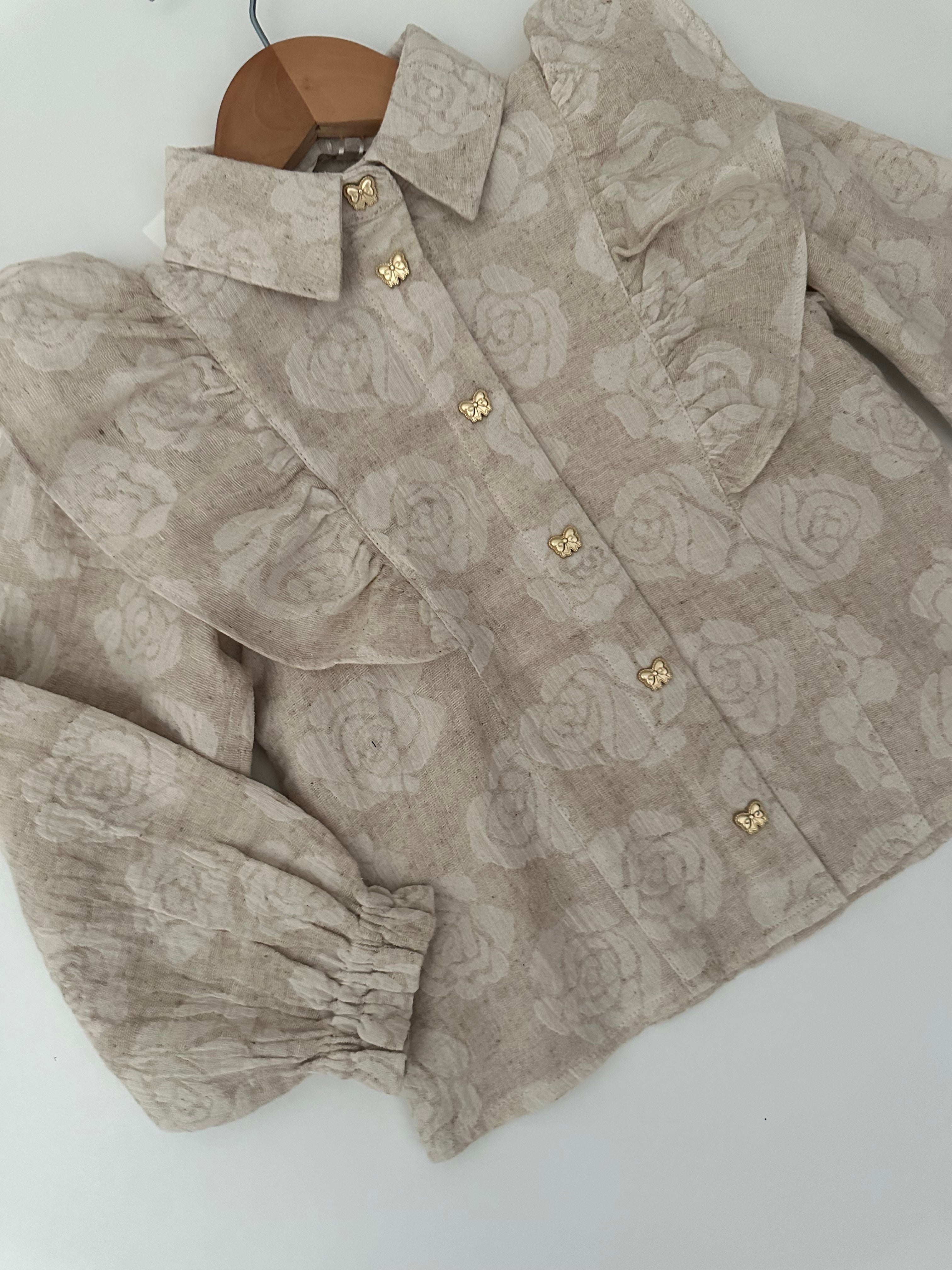 Le chic - Blouse gebloemd beige