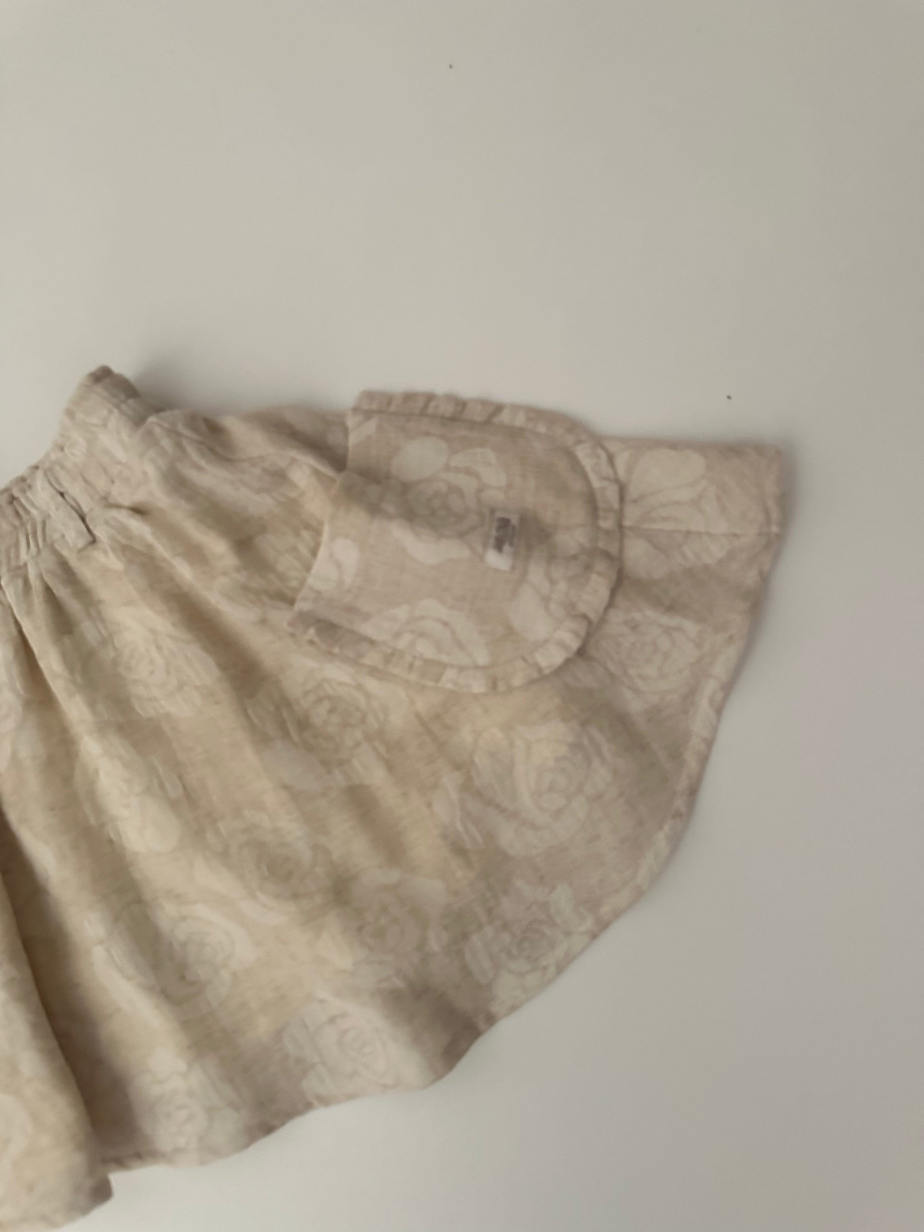 Le chic - rok beige gebloemd