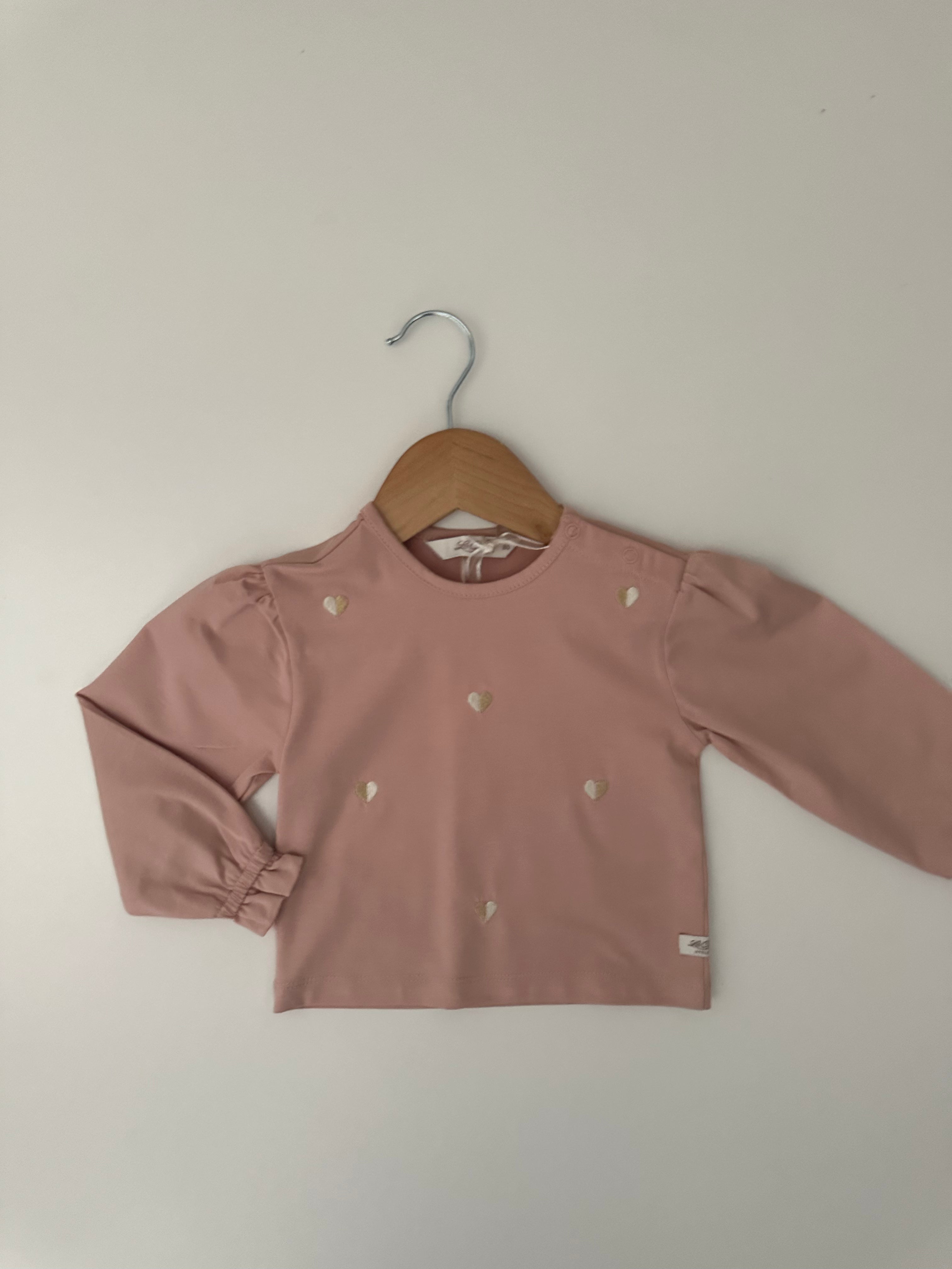 Le chic - Oudroze trui hartjes